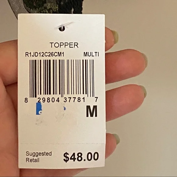 Chris McLaughlin Floral Mesh Dress Topper Size Medium NEW WITH TAGS - Picture 7 of 10